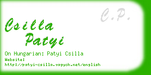 csilla patyi business card